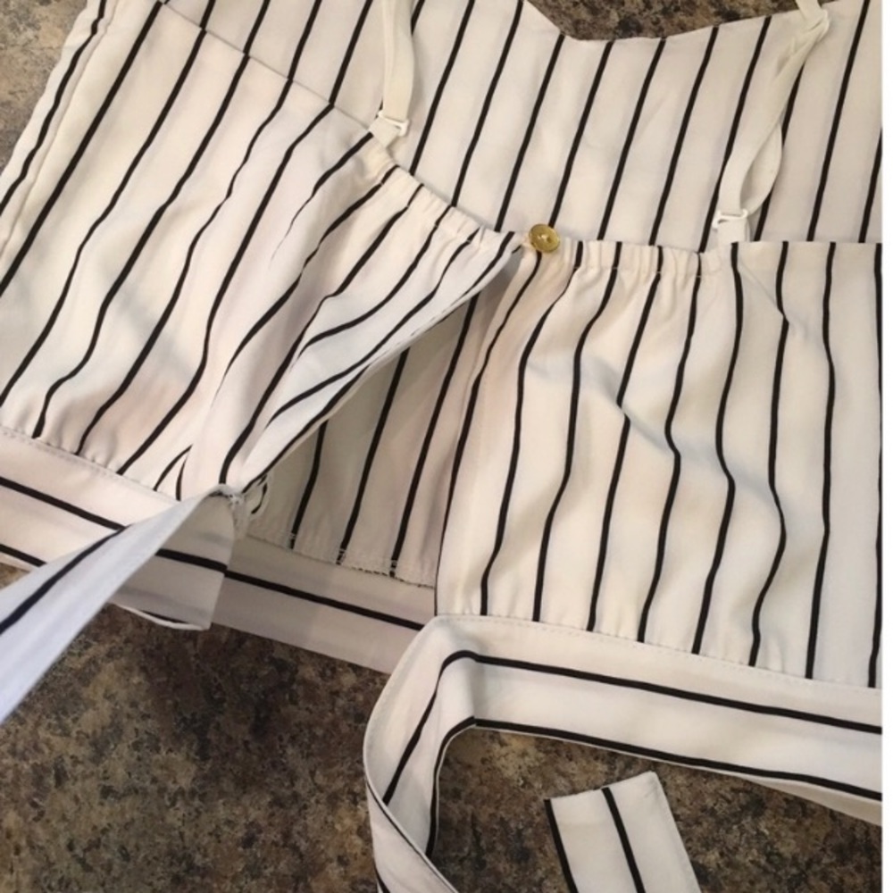 Black and white crop top